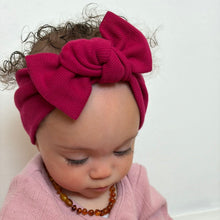 Load image into Gallery viewer, The Bow Head Tie in Knitted Fuchsia Pink