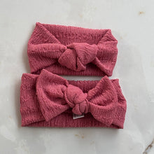 Load image into Gallery viewer, Knotted Headband in Seersucker Berry
